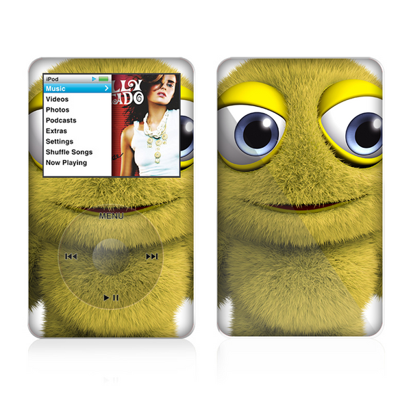 The Yellow Fuzzy Wuzzy Creature Skin For The Apple iPod Classic
