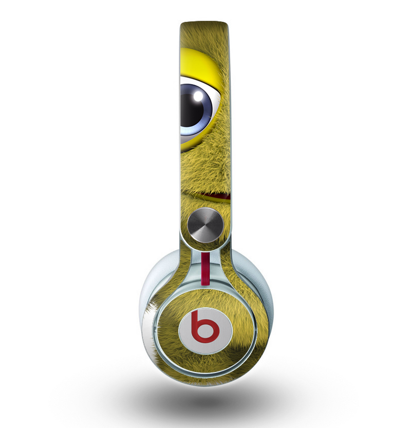 The Yellow Fuzzy Wuzzy Creature Skin for the Beats by Dre Mixr Headphones