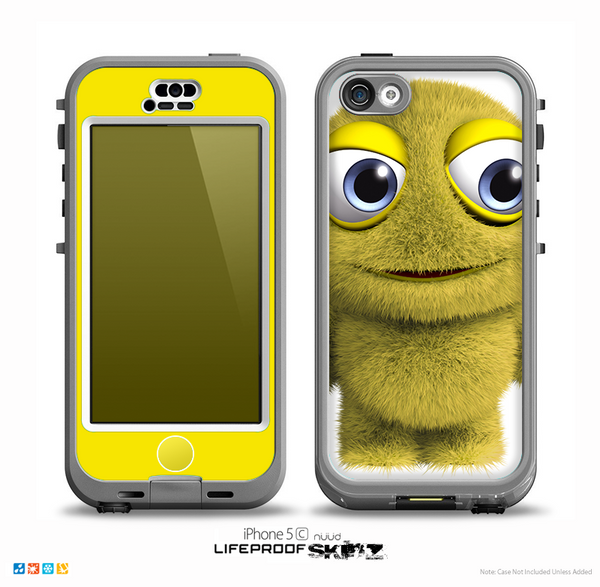 The Yellow Fuzzy Wuzzy Creature Skin for the iPhone 5c nüüd LifeProof Case