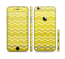 The Yellow Gradient Layered Chevron Sectioned Skin Series for the Apple iPhone 6s Plus