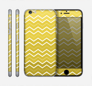 The Yellow Gradient Layered Chevron Skin for the Apple iPhone 6