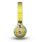 The Yellow Gradient Layered Chevron Skin for the Beats by Dre Mixr Headphones