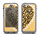 The Yellow Heart Shaped Leopard Apple iPhone 5c LifeProof Nuud Case Skin Set