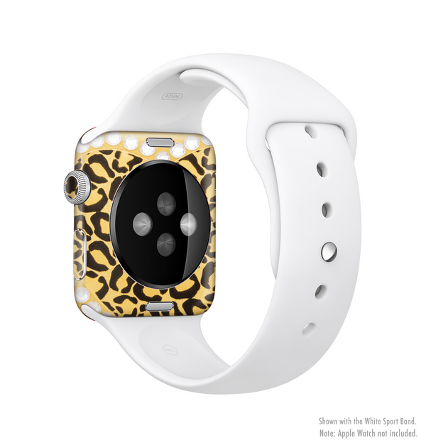 The Yellow Heart Shaped Leopard Full-Body Skin Kit for the Apple Watch