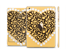 The Yellow Heart Shaped Leopard Full Body Skin Set for the Apple iPad Mini 3