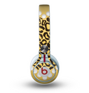 The Yellow Heart Shaped Leopard Skin for the Beats by Dre Mixr Headphones