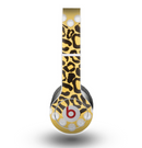 The Yellow Heart Shaped Leopard Skin for the Beats by Dre Original Solo-Solo HD Headphones