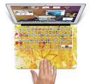The Yellow Leaf-Imprinted Paint Splatter Skin Set for the Apple MacBook Pro 13"   (A1278)