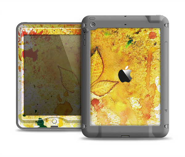 The Yellow Leaf-Imprinted Paint Splatter Apple iPad Mini LifeProof Nuud Case Skin Set