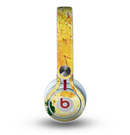 The Yellow Leaf-Imprinted Paint Splatter Skin for the Beats by Dre Mixr Headphones