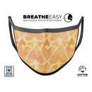 The Yellow Orange Tiny Hearts of a Whole  - Made in USA Mouth Cover Unisex Anti-Dust Cotton Blend Reusable & Washable Face Mask with Adjustable Sizing for Adult or Child