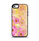The Yellow & Pink Flowerland Apple iPhone 5-5s Otterbox Symmetry Case Skin Set