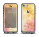 The Yellow & Pink Flowerland Apple iPhone 5c LifeProof Fre Case Skin Set