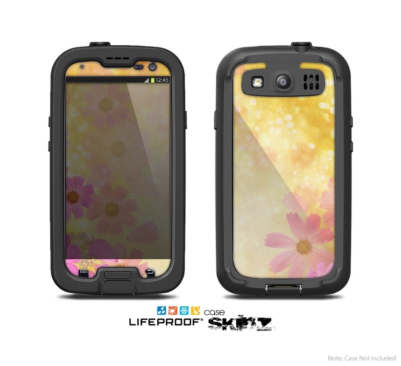 The Yellow & Pink Flowerland Skin For The Samsung Galaxy S3 LifeProof Case