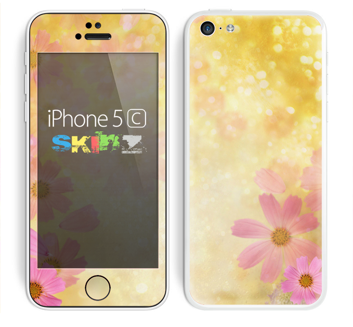 The Yellow & Pink Flowerland Skin for the Apple iPhone 5c