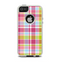 The Yellow & Pink Plaid Apple iPhone 5-5s Otterbox Commuter Case Skin Set