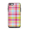 The Yellow & Pink Plaid Apple iPhone 6 Plus Otterbox Symmetry Case Skin Set