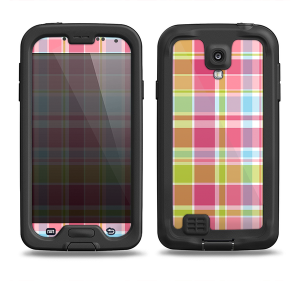 The Yellow & Pink Plaid Samsung Galaxy S4 LifeProof Nuud Case Skin Set