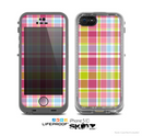 The Yellow & Pink Plaid Skin for the Apple iPhone 5c LifeProof Case