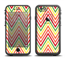 The Yellow & Red Vintage Chevron Pattern Apple iPhone 6/6s LifeProof Fre Case Skin Set