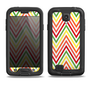 The Yellow & Red Vintage Chevron Pattern Samsung Galaxy S4 LifeProof Nuud Case Skin Set