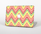 The Yellow & Red Vintage Chevron Pattern Skin Set for the Apple MacBook Pro 15"