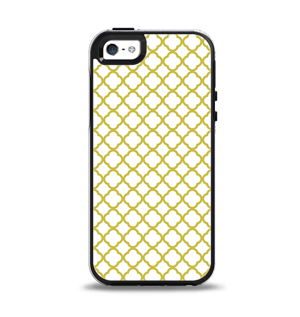 The Yellow & White Seamless Morocan Pattern V2 Apple iPhone 5-5s Otterbox Symmetry Case Skin Set