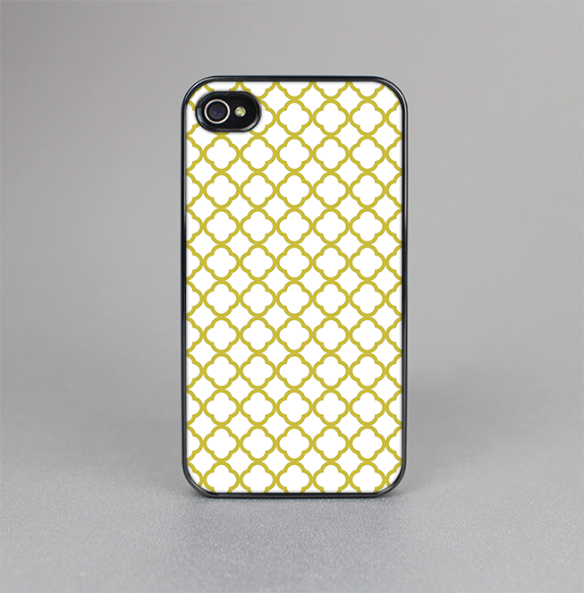 The Yellow & White Seamless Morocan Pattern V2 Skin-Sert for the Apple iPhone 4-4s Skin-Sert Case