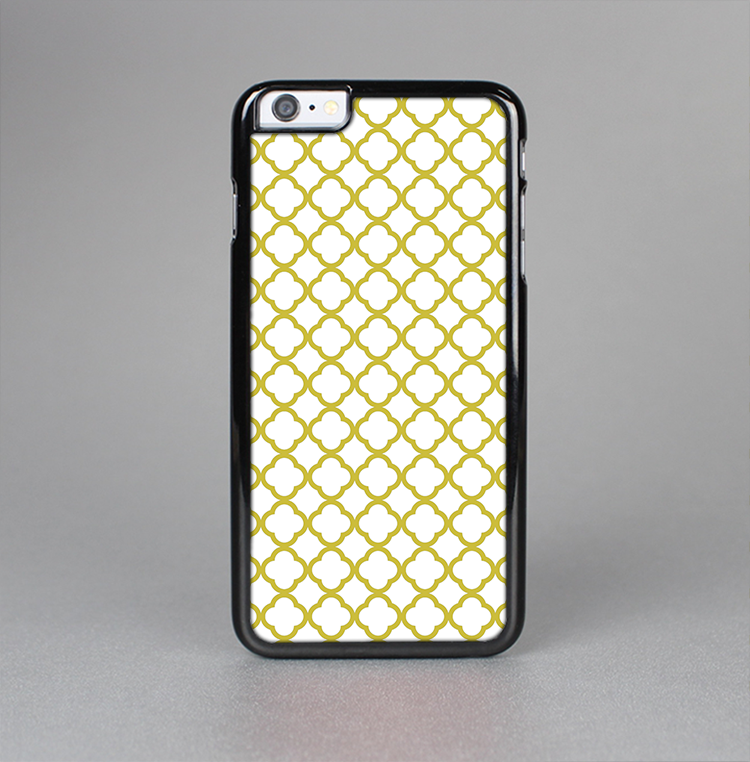 The Yellow & White Seamless Morocan Pattern V2 Skin-Sert Case for the Apple iPhone 6 Plus
