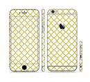 The Yellow & White Seamless Morocan Pattern V2 Sectioned Skin Series for the Apple iPhone 6s Plus
