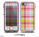 The Yellow & Pink Plaid Skin for the iPhone 5-5s NUUD LifeProof Case for the LifeProof Skin