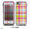 The Yellow & Pink Plaid Skin for the iPhone 5-5s NUUD LifeProof Case for the LifeProof Skin