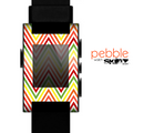 The Yellow & Red Vintage Chevron Pattern Skin for the Pebble SmartWatch