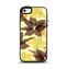 The Yellow and Brown Pastel Flowers Apple iPhone 5-5s Otterbox Symmetry Case Skin Set