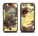The Yellow and Brown Pastel Flowers Apple iPhone 6/6s LifeProof Fre Case Skin Set