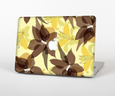 The Yellow and Brown Pastel Flowers Skin Set for the Apple MacBook Pro 13"   (A1278)