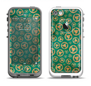 The Yellow and Green Recycle Pattern Apple iPhone 5-5s LifeProof Fre Case Skin Set