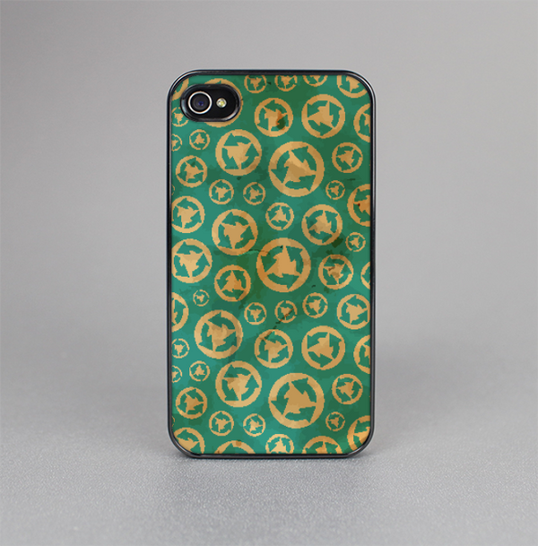 The Yellow and Green Recycle Pattern Skin-Sert for the Apple iPhone 4-4s Skin-Sert Case