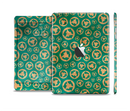The Yellow and Green Recycle Pattern Skin Set for the Apple iPad Mini 4
