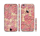 The Yellow and Pink Paisley Floral Sectioned Skin Series for the Apple iPhone 6s Plus