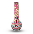 The Yellow and Pink Paisley Floral Skin for the Beats by Dre Mixr Headphones