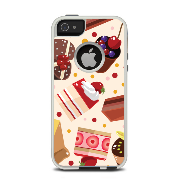 The Yummy Dessert Pattern Apple iPhone 5-5s Otterbox Commuter Case Skin Set