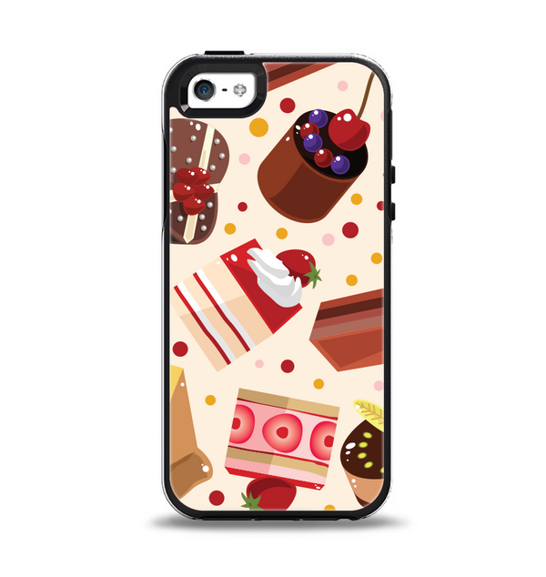 The Yummy Dessert Pattern Apple iPhone 5-5s Otterbox Symmetry Case Skin Set