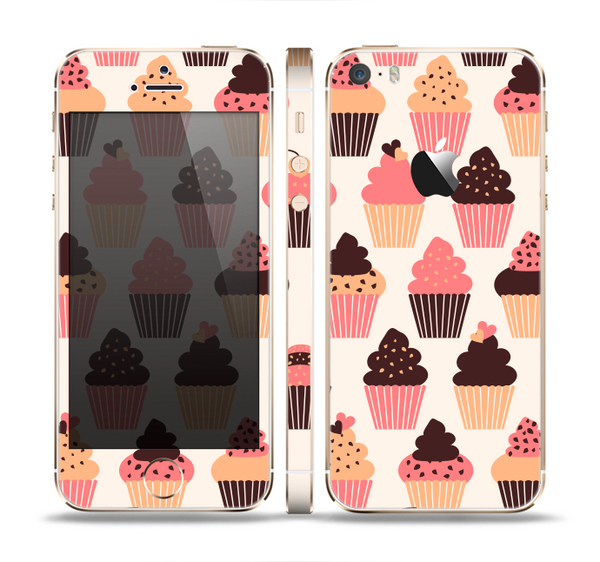  The Yummy Subtle Cupcake Pattern Skin Set for the Apple iPhone 5s