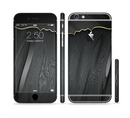 The Zig Zag Gray Wood Grain Sectioned Skin Series for the Apple iPhone 6s Plus
