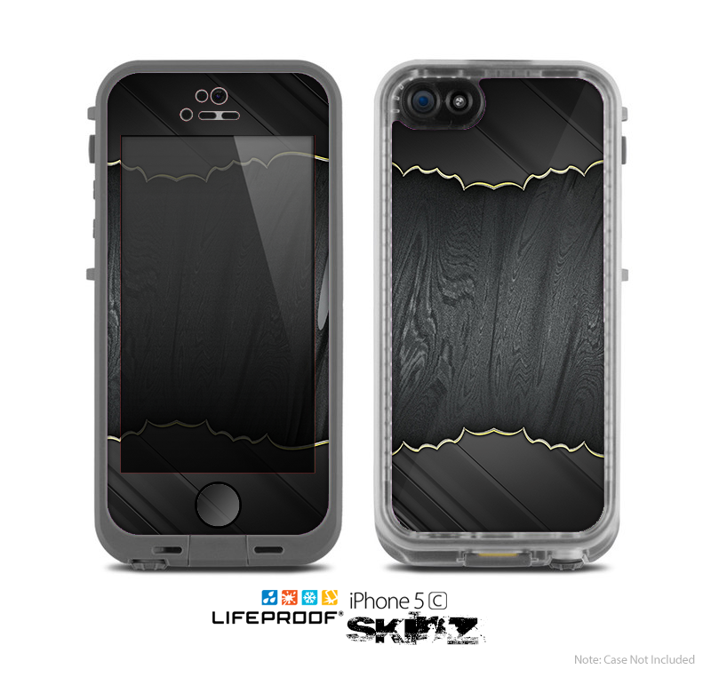 The Zig Zag Gray Wood Grain Skin for the Apple iPhone 5c LifeProof Case