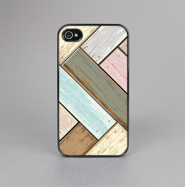 The Zigzag Vintage Wood Planks Skin-Sert for the Apple iPhone 4-4s Skin-Sert Case