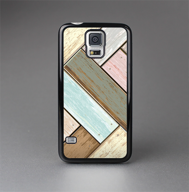 The Zigzag Vintage Wood Planks Skin-Sert Case for the Samsung Galaxy S5