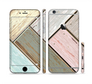 The Zigzag Vintage Wood Planks Sectioned Skin Series for the Apple iPhone 6/6s Plus