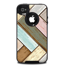 The Zigzag Vintage Wood Planks Skin for the iPhone 4-4s OtterBox Commuter Case